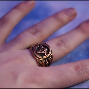 Gold Plated Freemason Logo ring